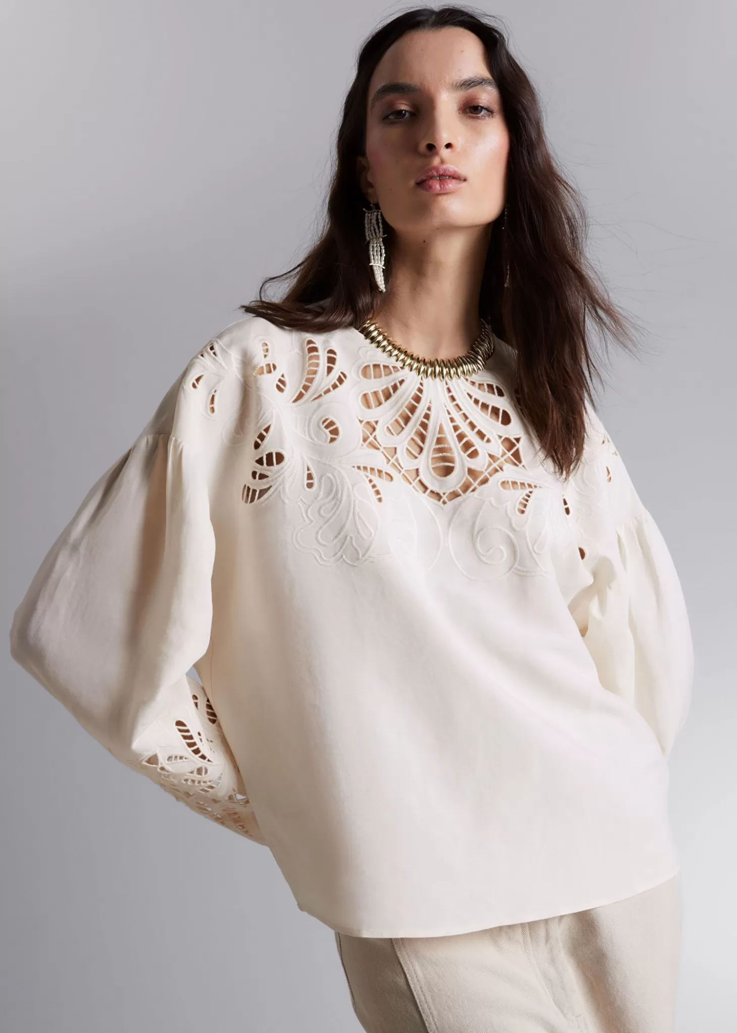 Kvinnor & Other Stories Blusar & Skjortor | Blus Med Broderie Anglaise