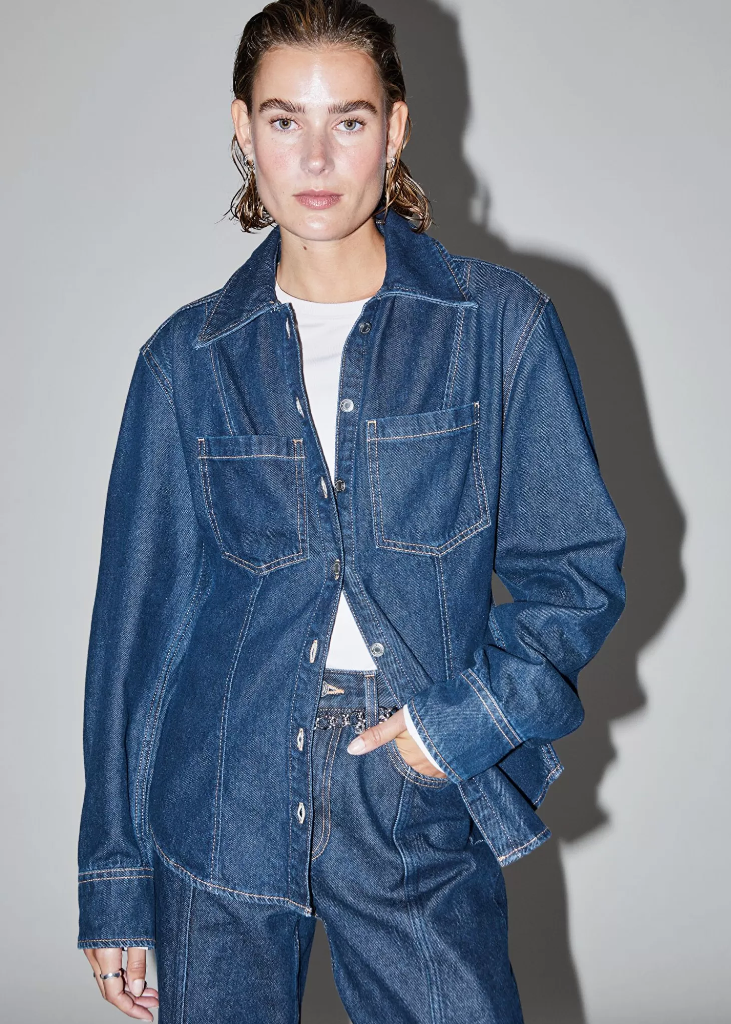 Kvinnor & Other Stories Denim | Figurnara Denimskjorta