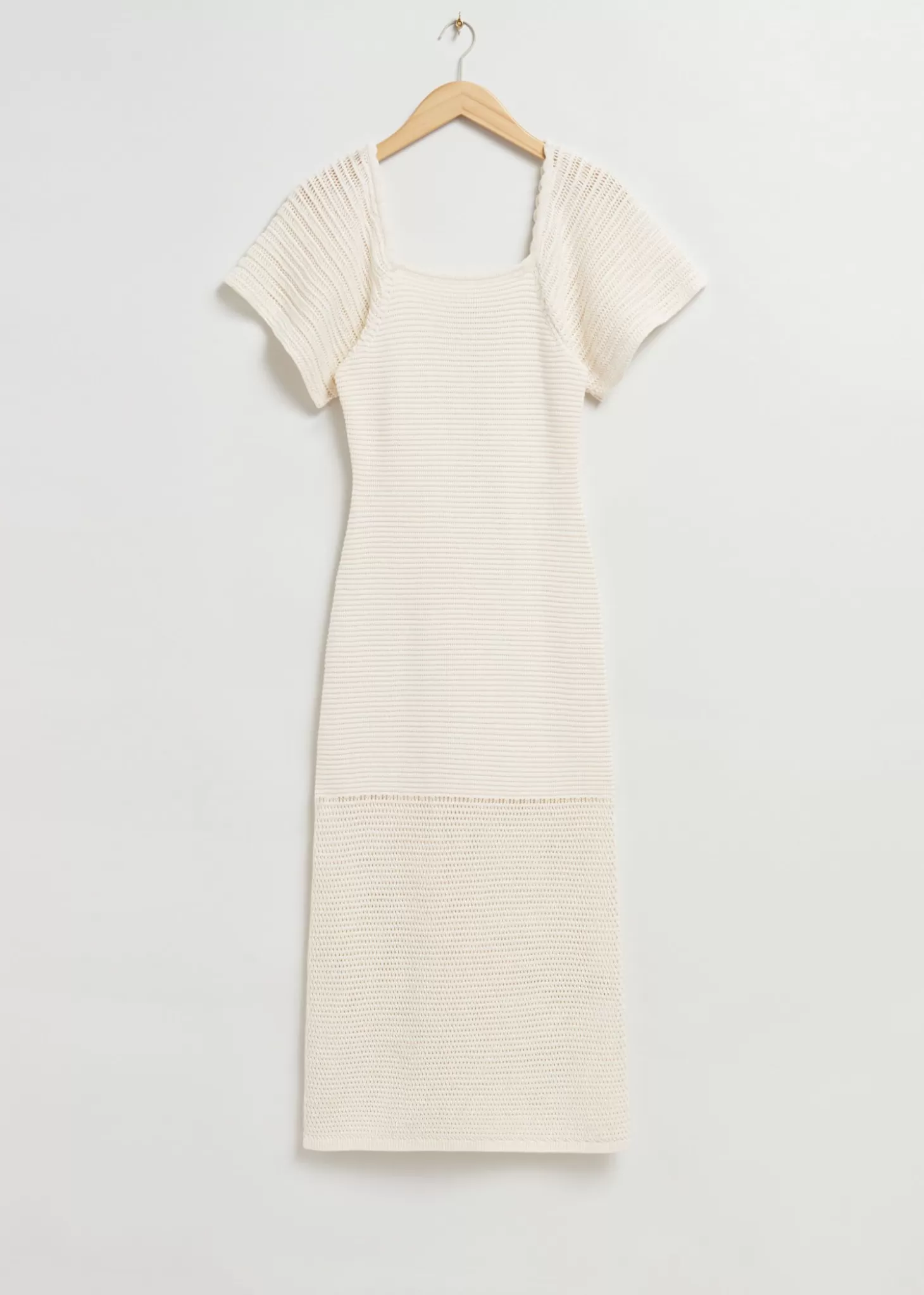 Kvinnor & Other Stories Stickat | Flared Sleeve Crochet Midi Dress