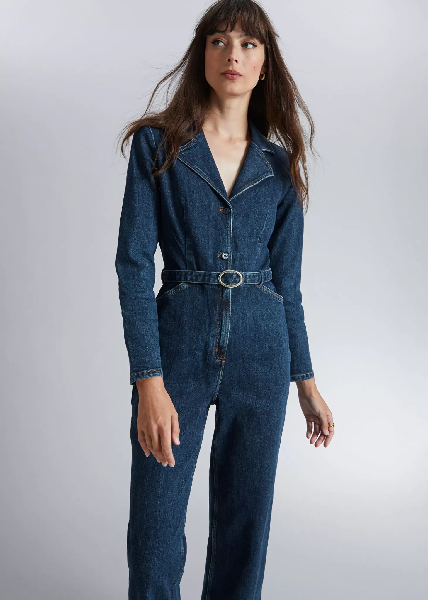 Kvinnor & Other Stories Denim | Jumpsuit Med Skarp