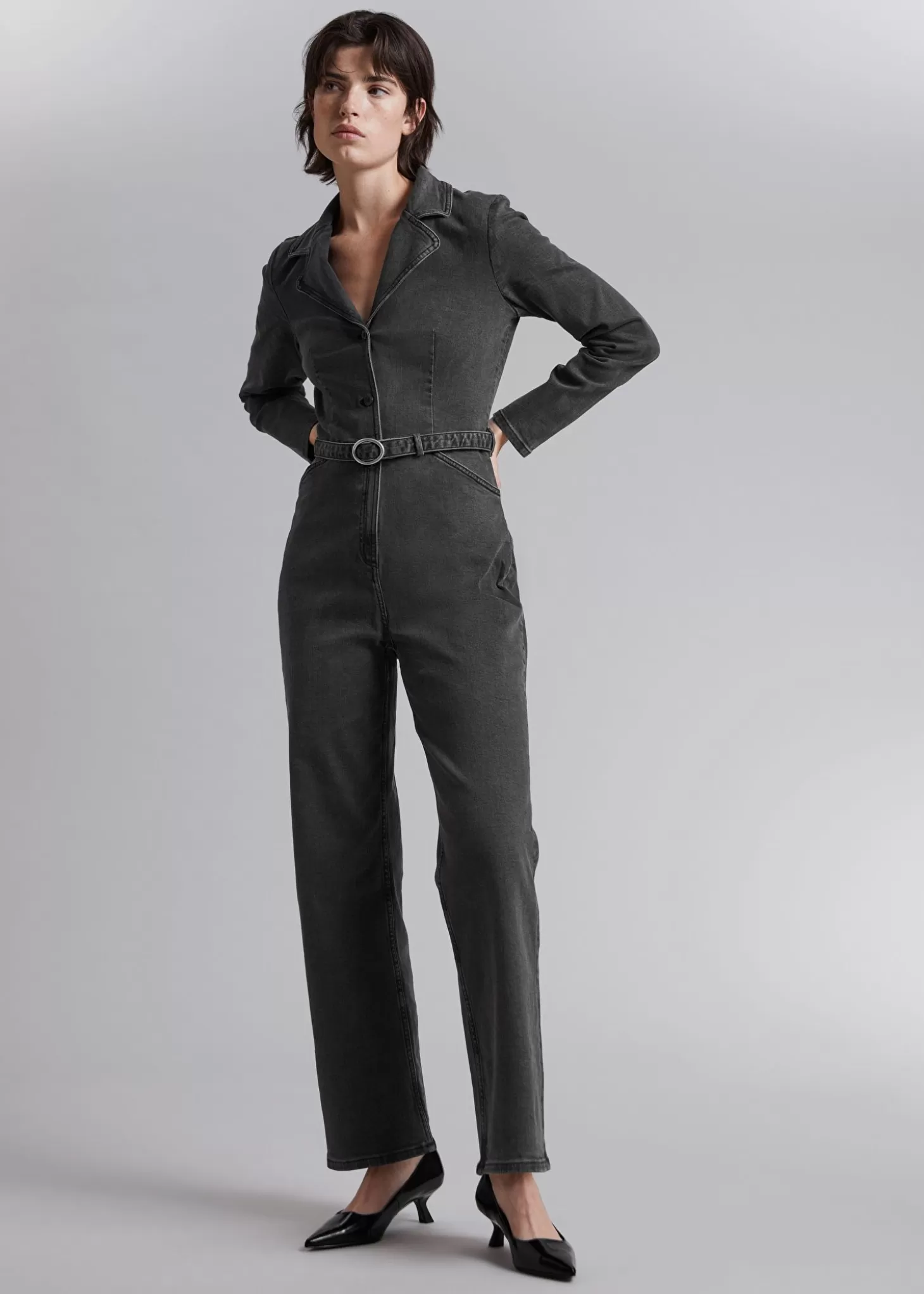 Kvinnor & Other Stories Denim | Jumpsuit Med Skarp