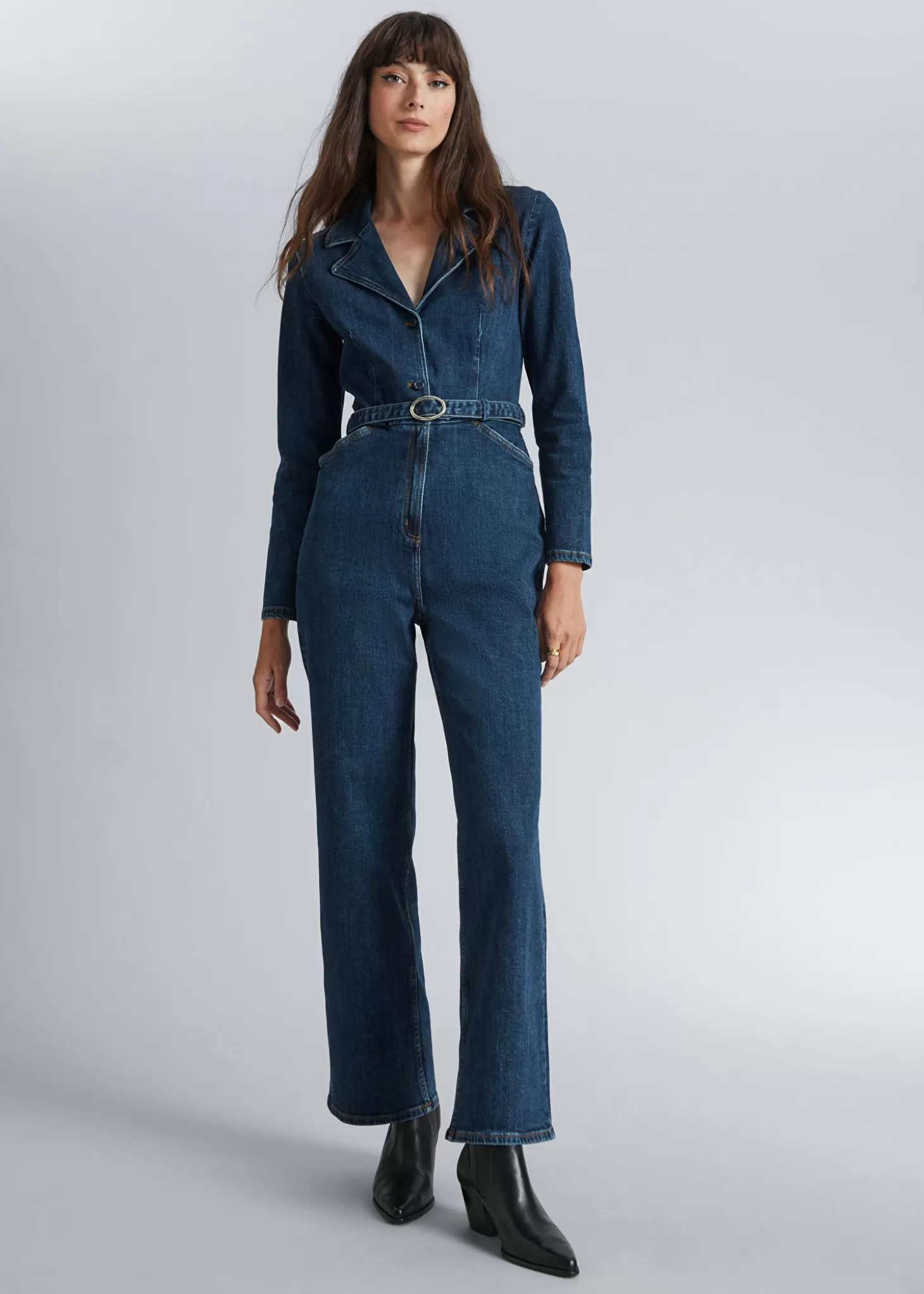 Kvinnor & Other Stories Denim | Jumpsuit Med Skarp