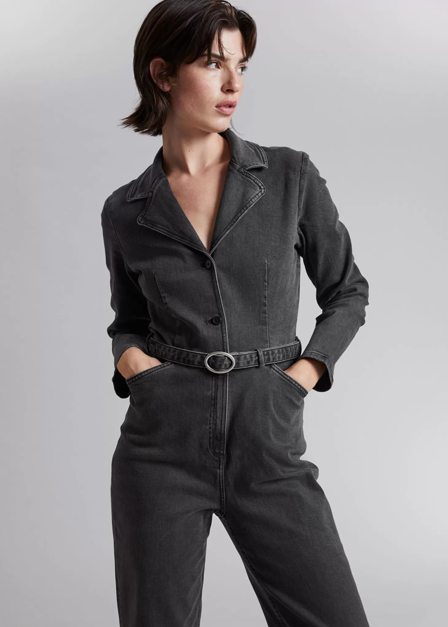 Kvinnor & Other Stories Denim | Jumpsuit Med Skarp