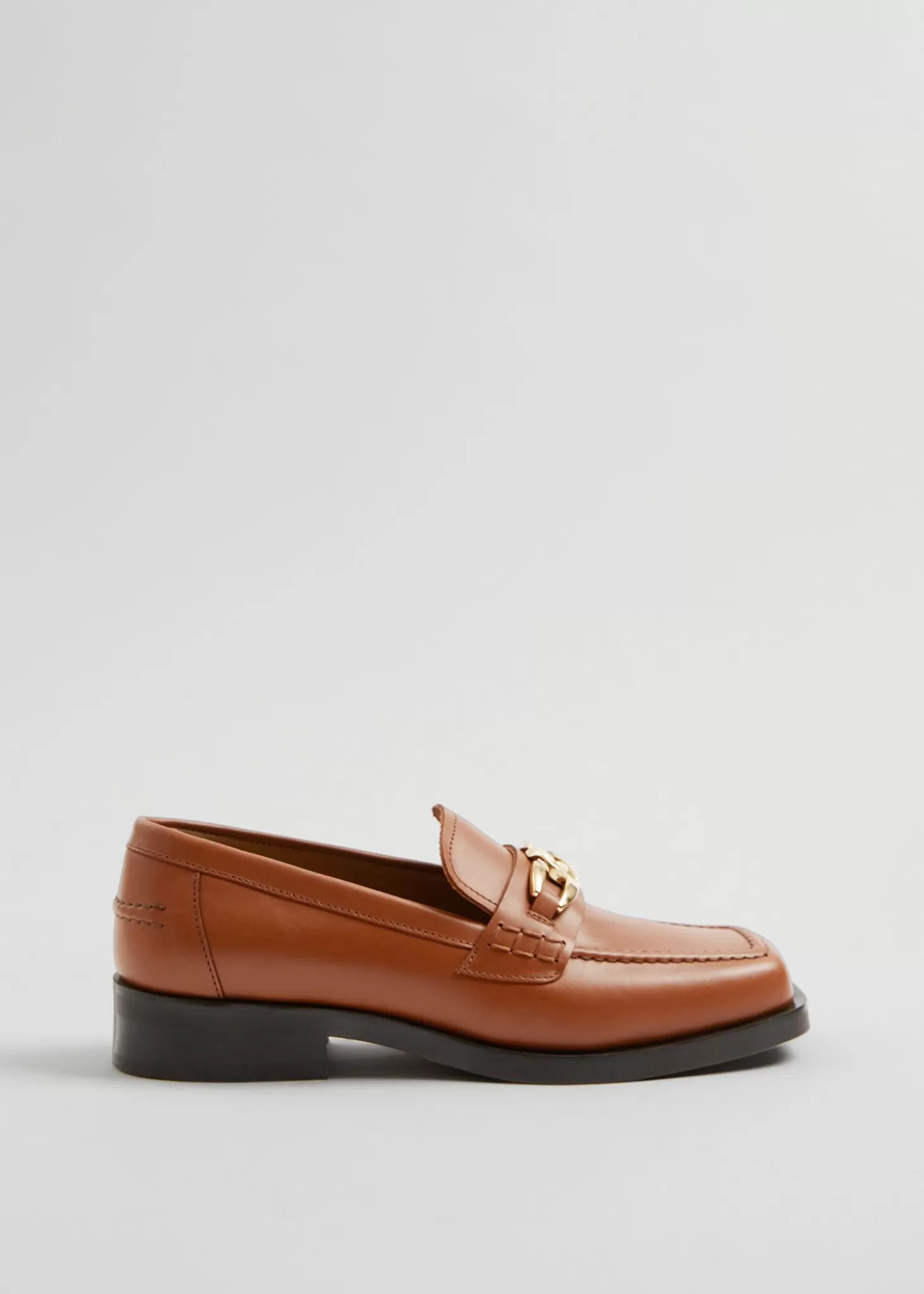 Kvinnor & Other Stories Flats | Laderloafers Med Fyrkantig Ta