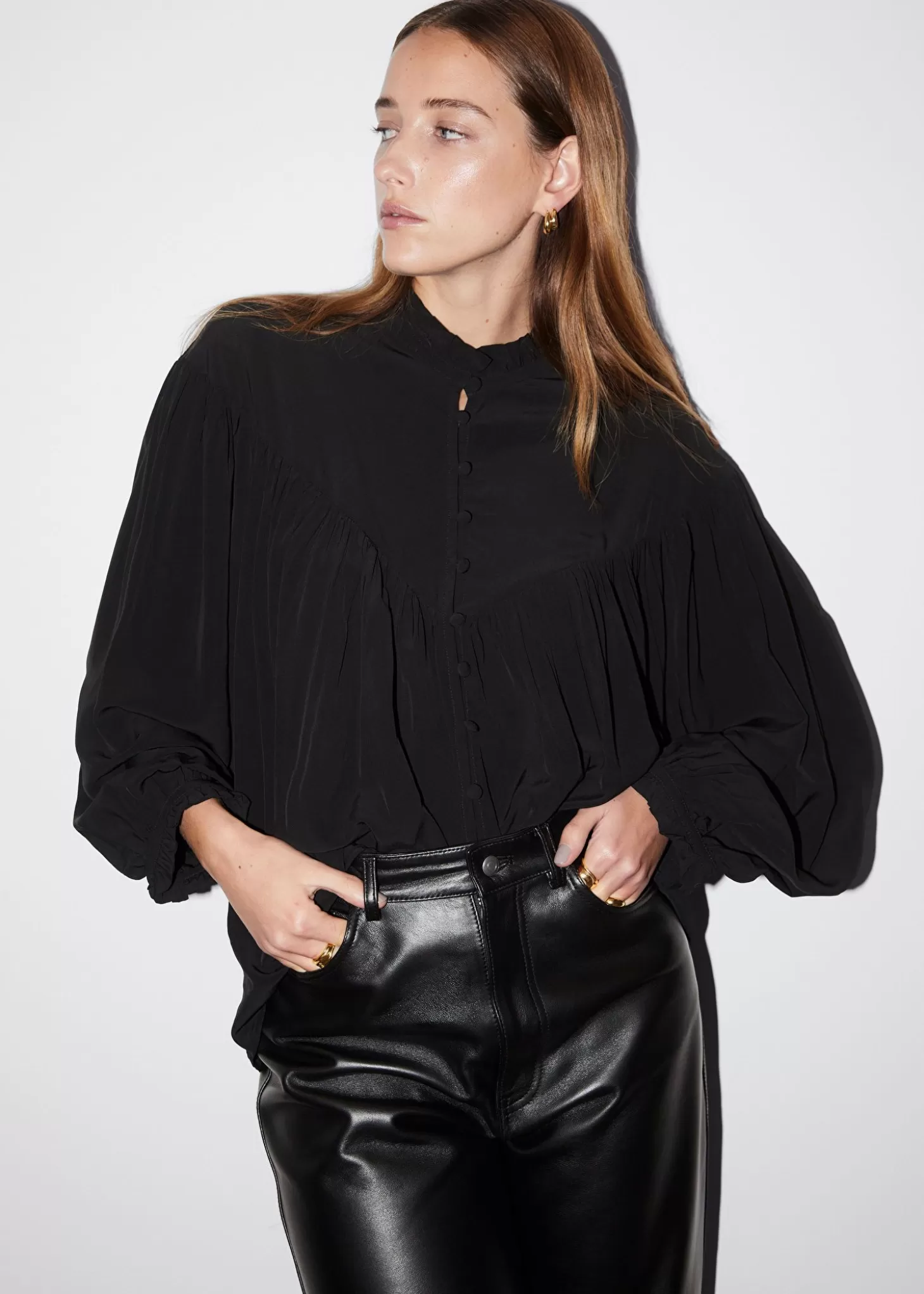 Kvinnor & Other Stories Blusar & Skjortor | Oversized Blus Med Volang