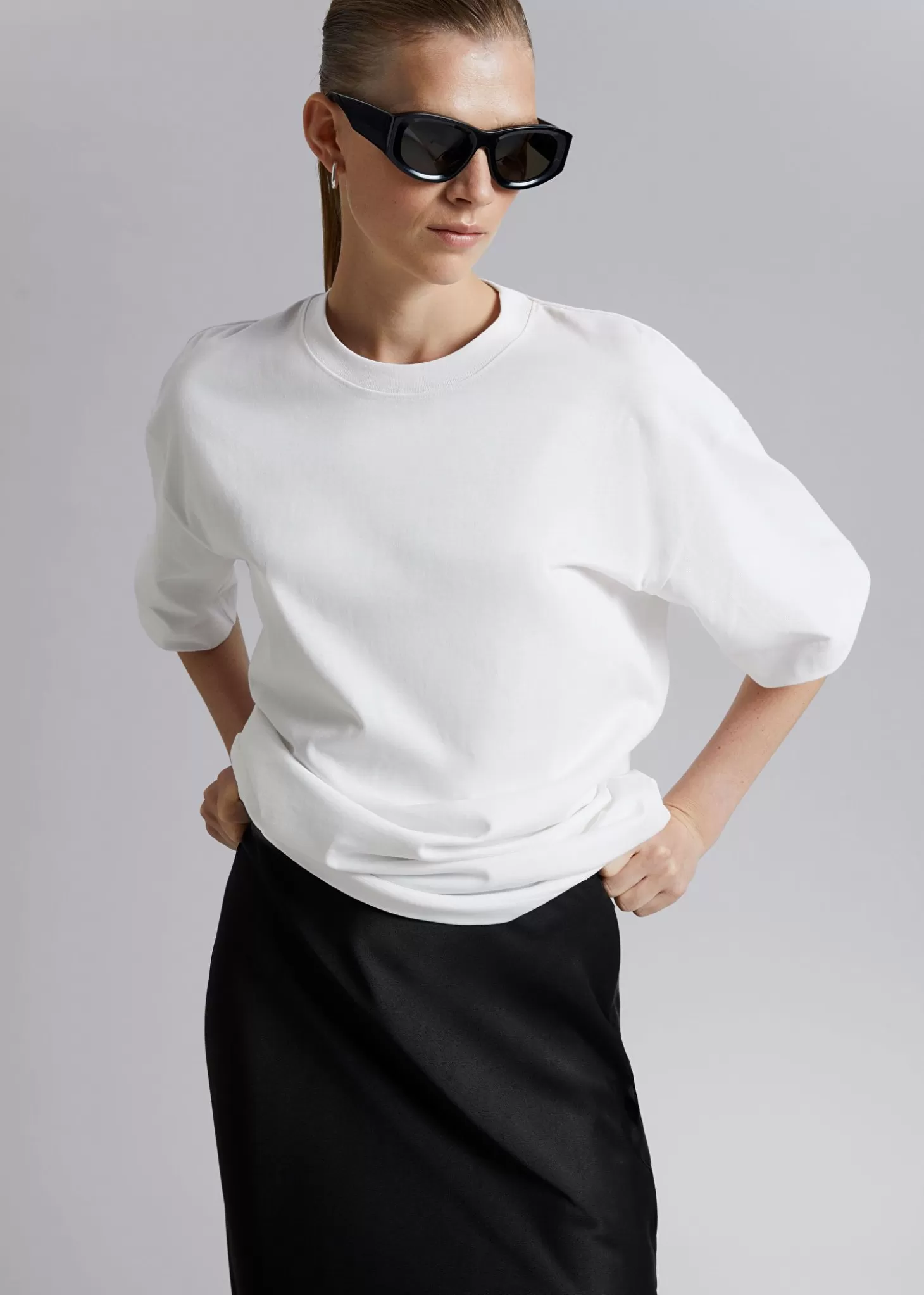 Kvinnor & Other Stories Toppar | Oversized T-Shirt I Bomullstrika