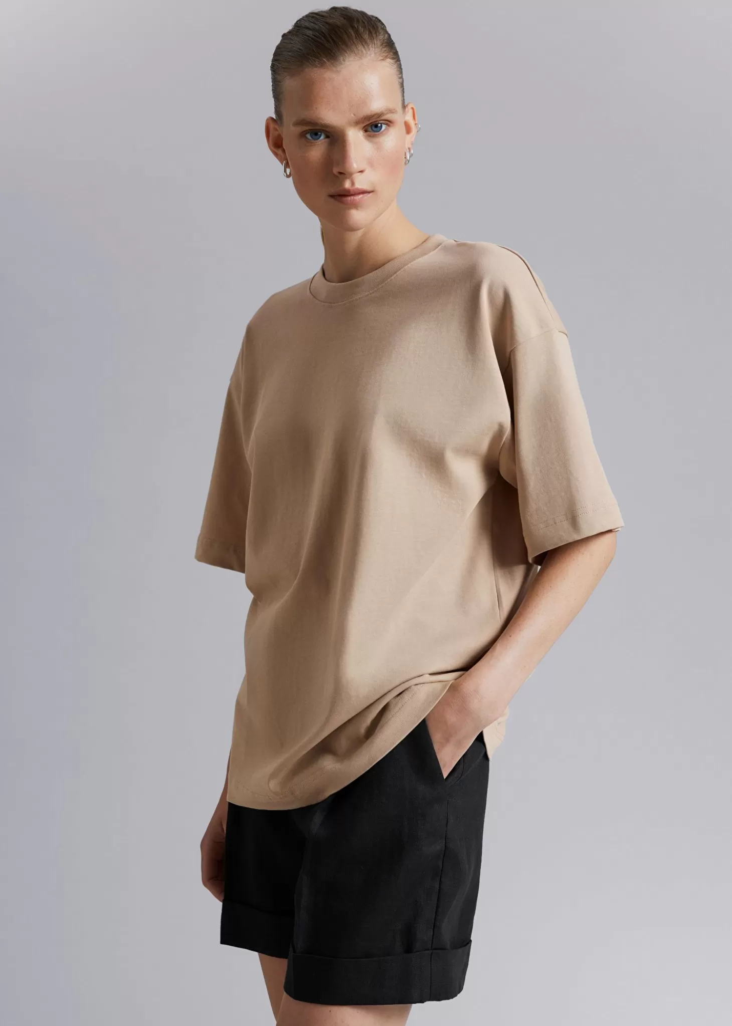 Kvinnor & Other Stories Toppar | Oversized T-Shirt I Bomullstrika